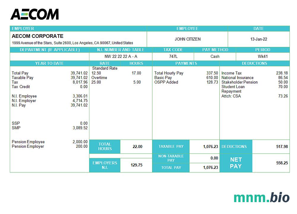 USA AECOM construction company
